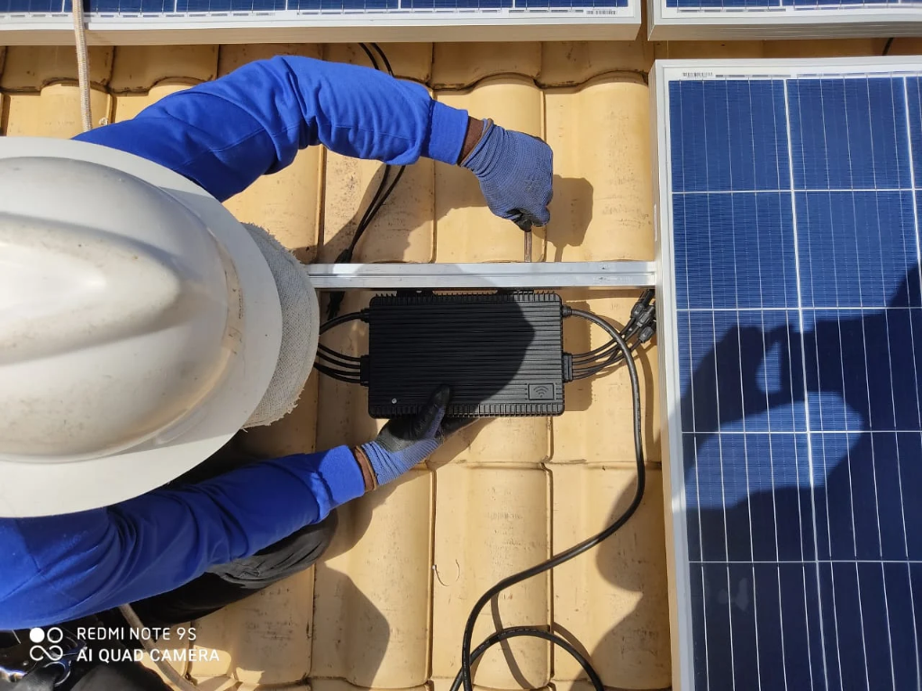 Instalação do inversor solar